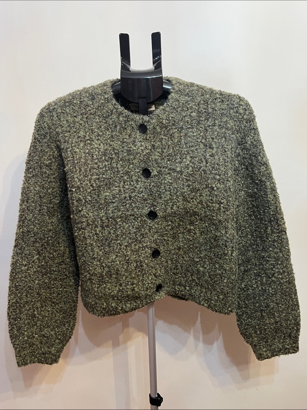Zenana Women’s Olive Teddy Jacket with Button Front NEW